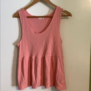Anthropologie t.la Rhonda Babydoll Tank Pink